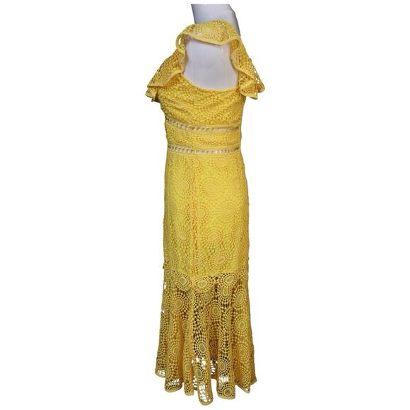 Saylor Leilani Lace Midi In Yellow Women’s Size XS - Picture 7 of 14
